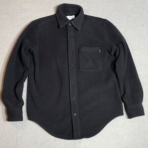 TNA Black Cozy Fleece Button Up Shirt